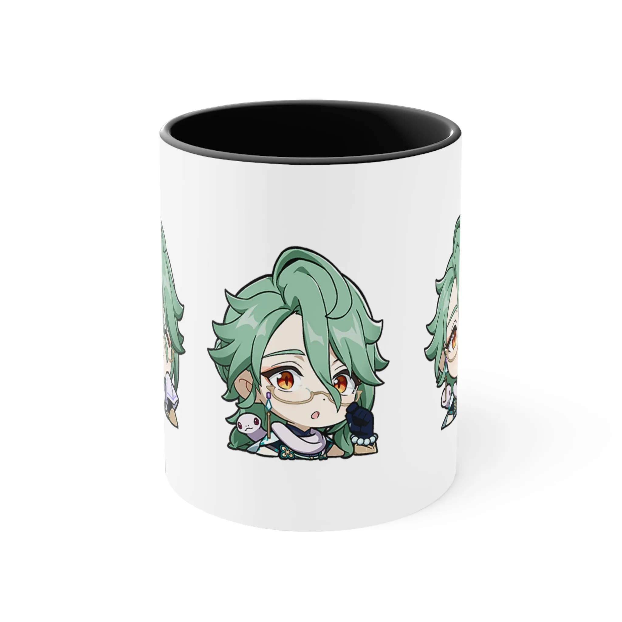 Baizhu Genshin Impact Accent Coffee Mug, 11oz Cups Mugs Cup Gift For Gamer Gifts Game Anime Fanart Fan Birthday Valentine's Christmas