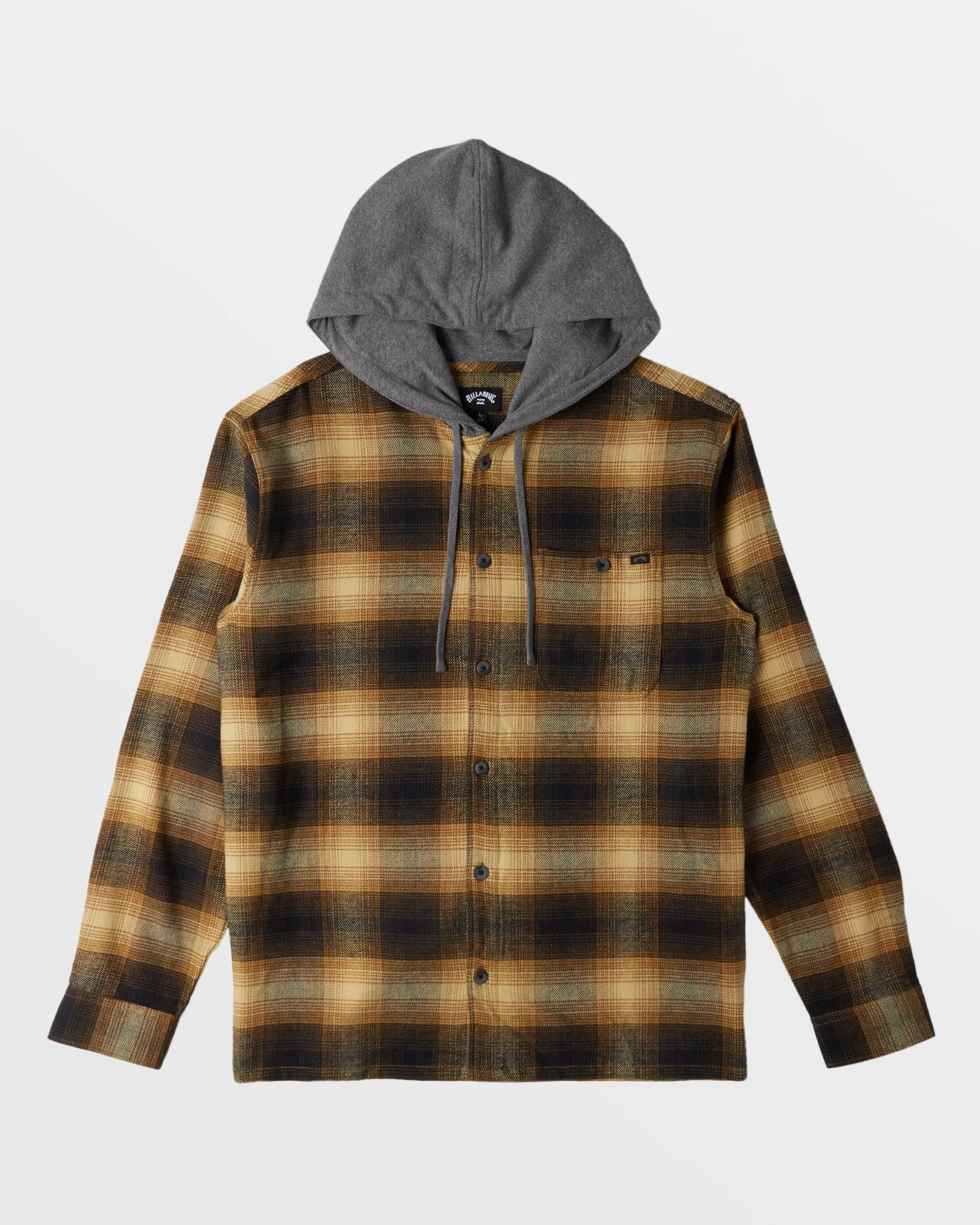 Baja Hooded Long Sleeve Flannel Shirt - Otter