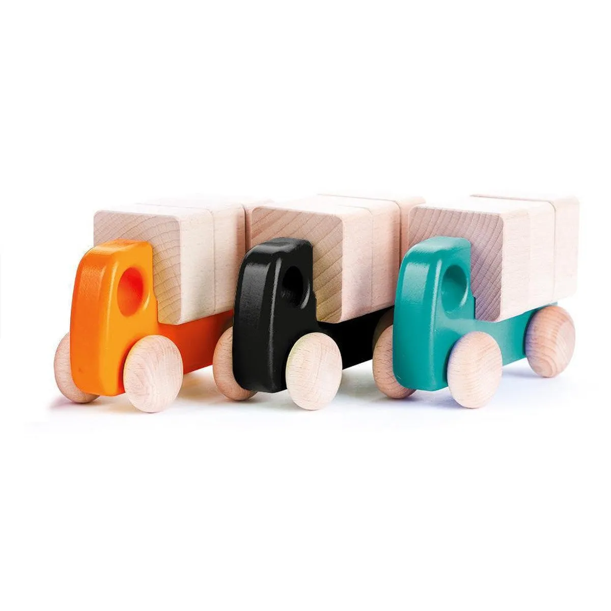 Bajo orange lorry with blocks