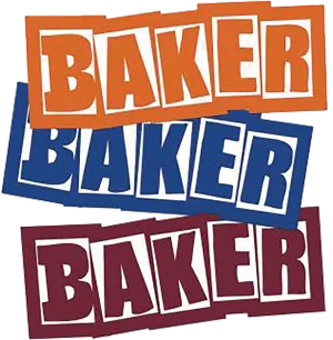 Baker 12/Pk Assorted  Brand Logos Sticker Pk Blue/Red/Bk