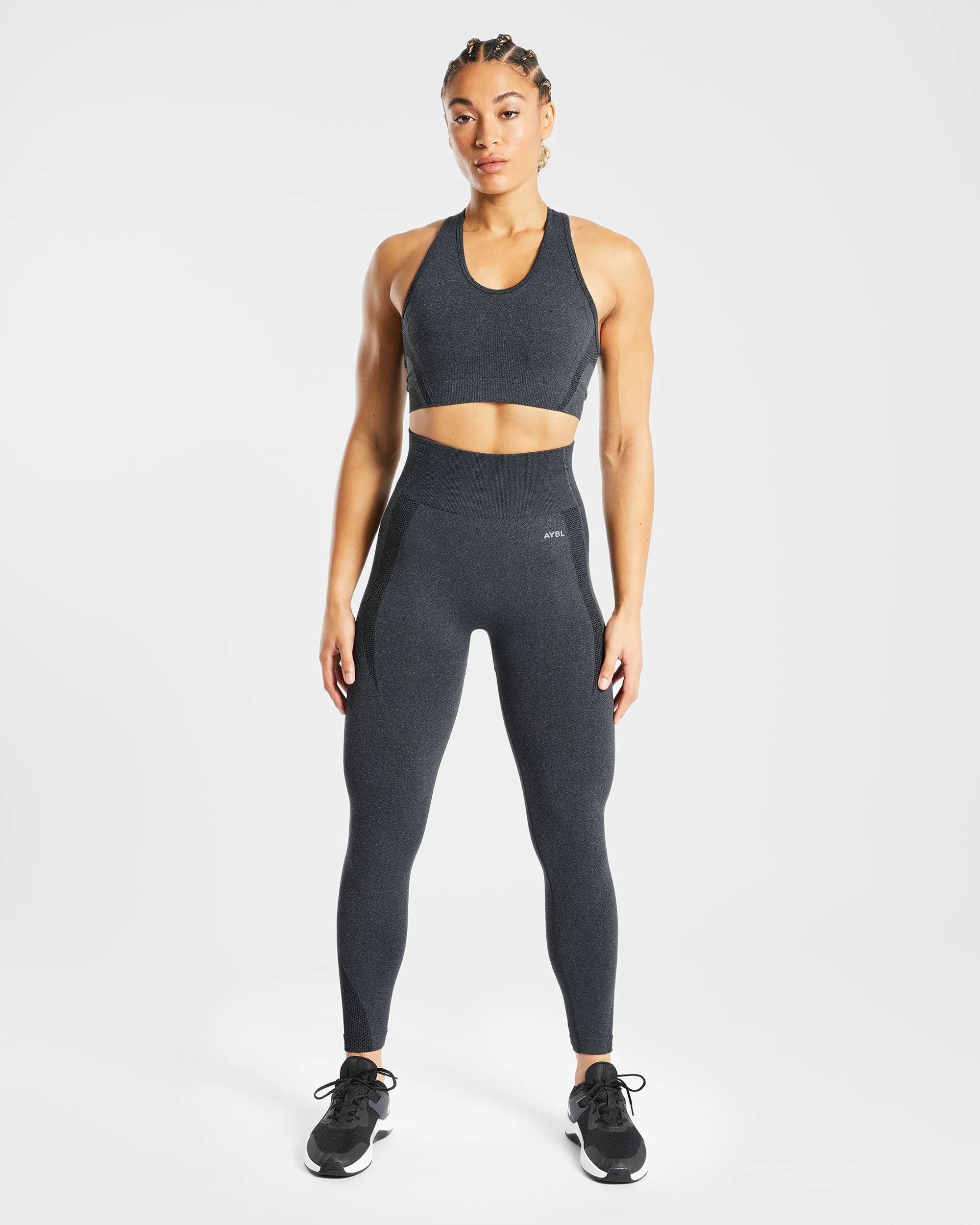 Balance V2 Seamless Sports Bra - Speckle Black