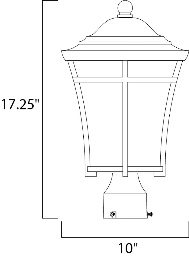 Balboa DC 17.25" Copper Oxide Deck Post Light