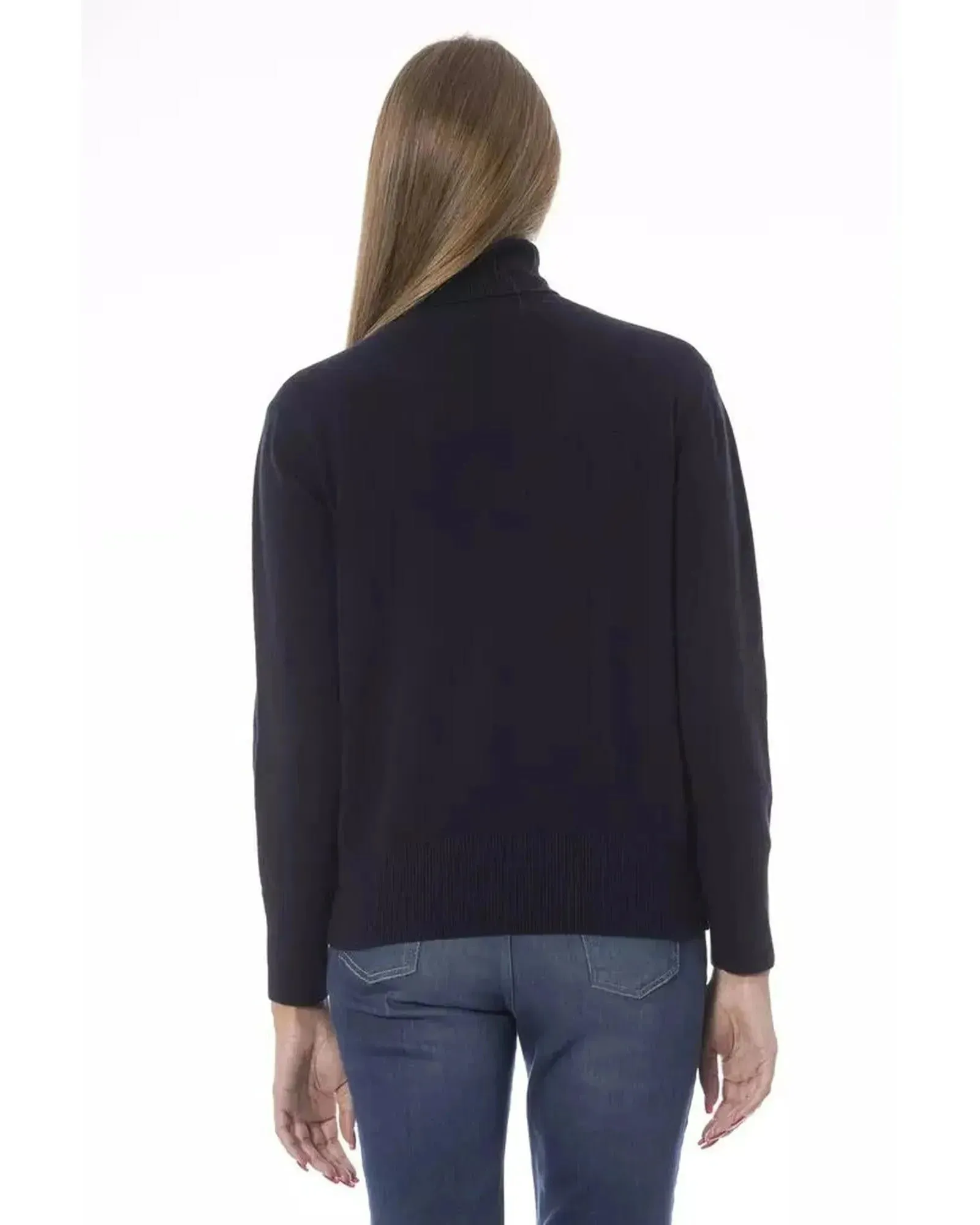 Baldinini Trend Women's Blue Wool Sweater - 46 IT