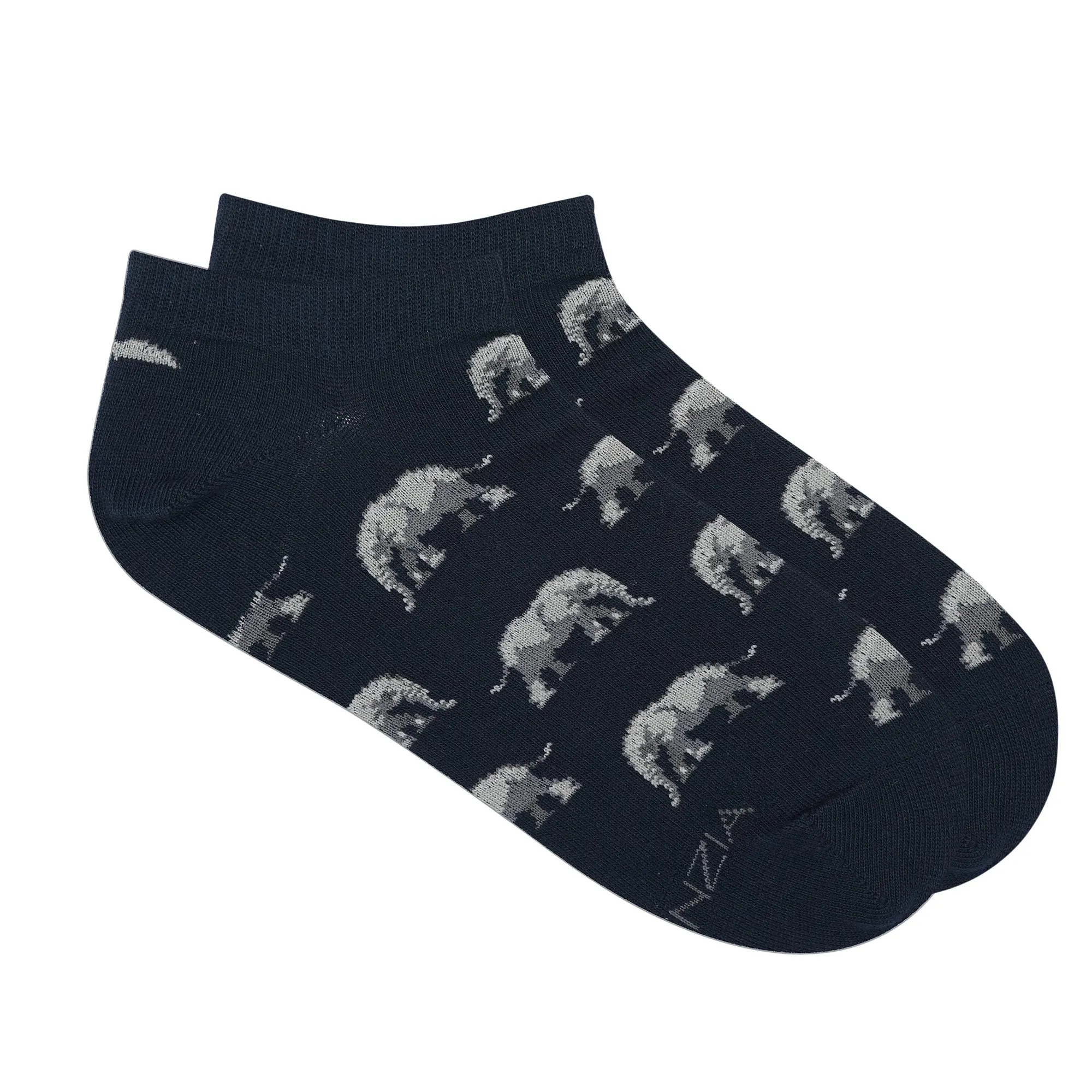 BALENZIA MEN'S WWF-INDIA ANIMAL PRINT LOWCUT SOCKS | 3-PACK | FREE SIZE