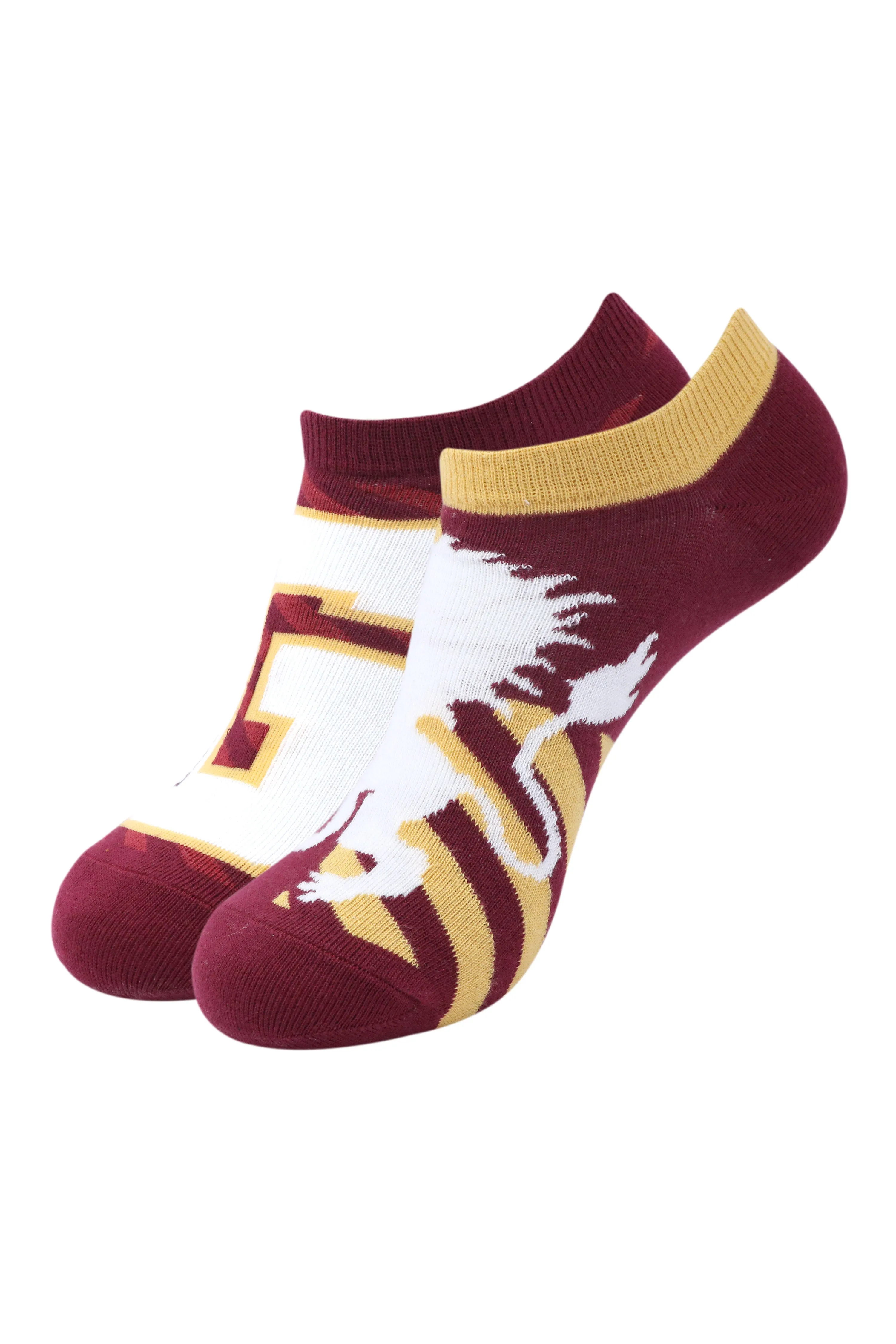 Balenzia x Harry Potter Gryffindor Crest & Logo lowcut Socks for Women (Pack of 2 Pairs/1U)- Maroon