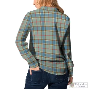 Balfour Blue Tartan Women's Casual Shirt