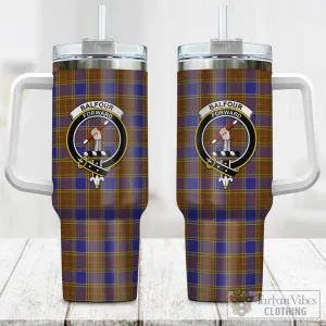 Balfour Tartan and Family Crest Tumbler with Handle