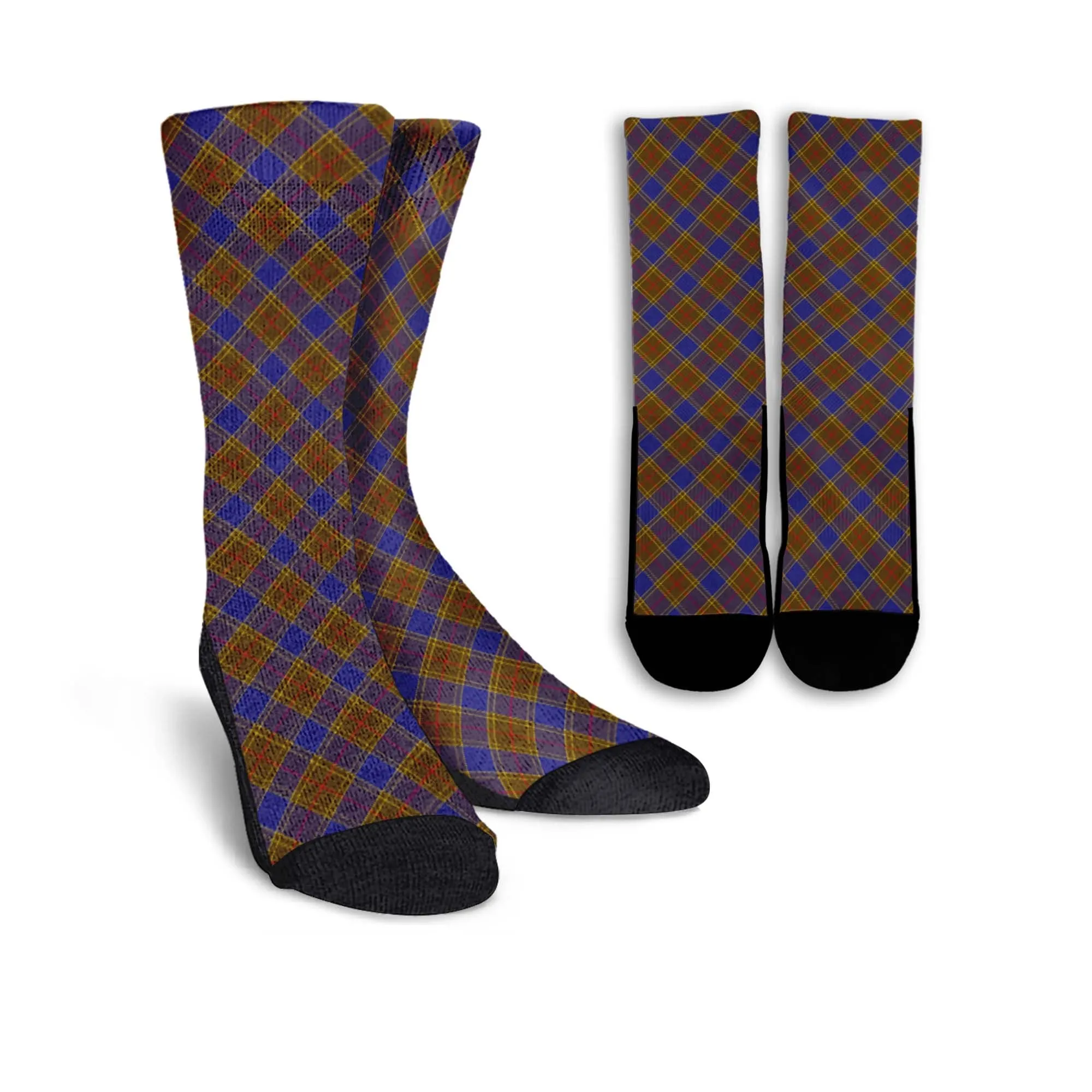 Balfour Tartan Crew Socks Cross Tartan Style