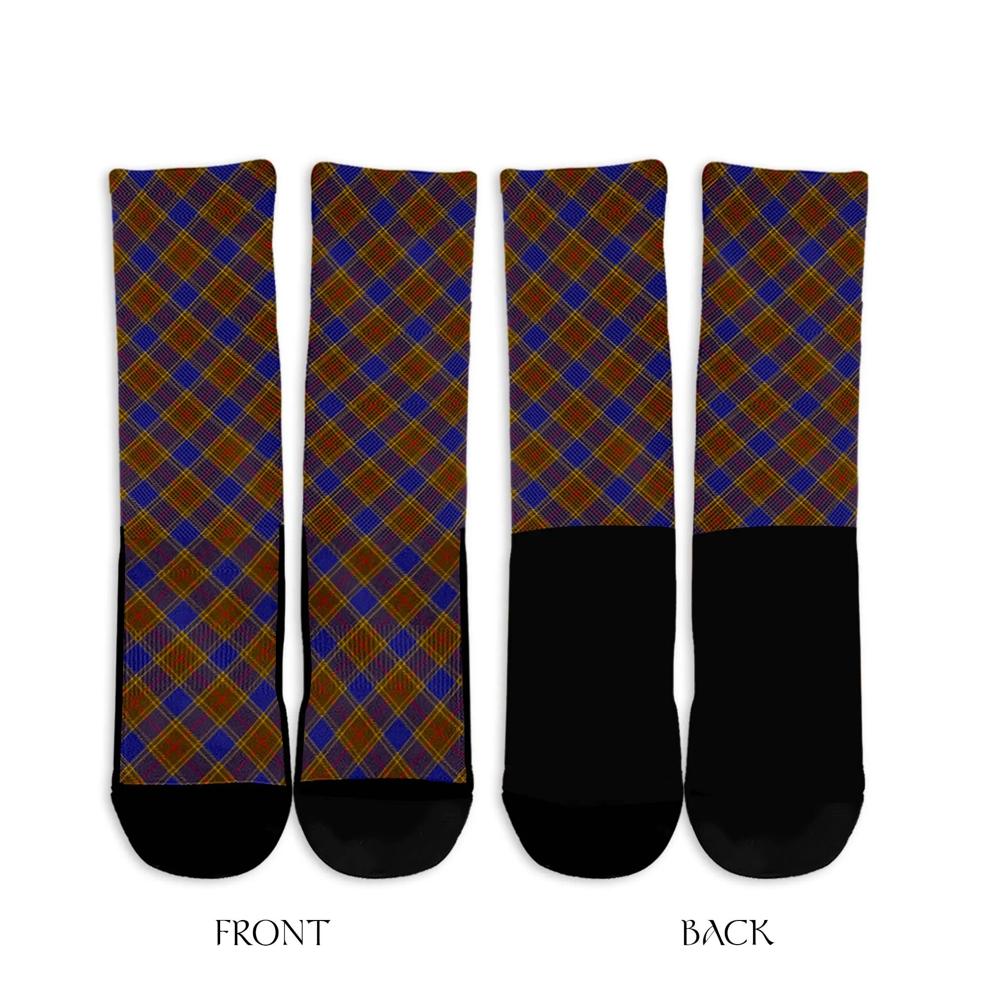 Balfour Tartan Crew Socks Cross Tartan Style