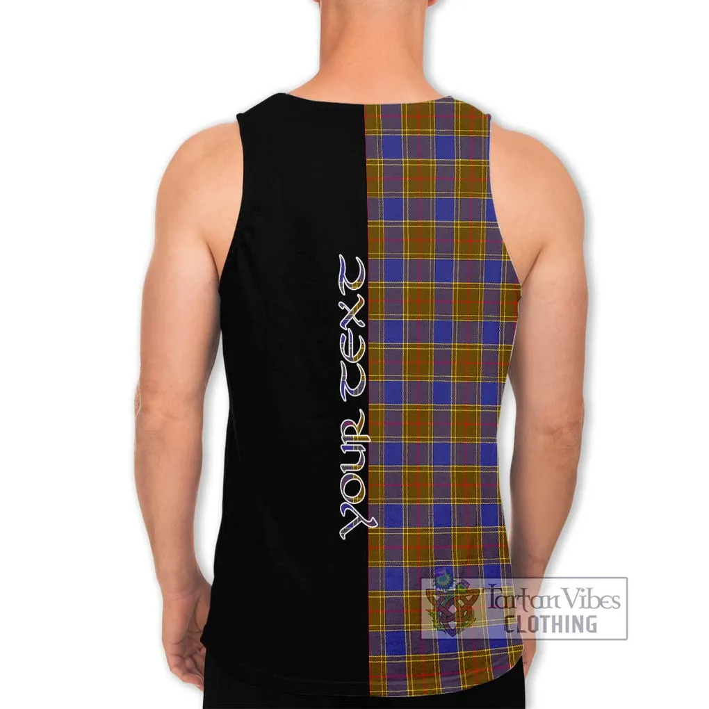 Balfour Tartan Men's Tank Top with Family Crest and Half Of Me Style