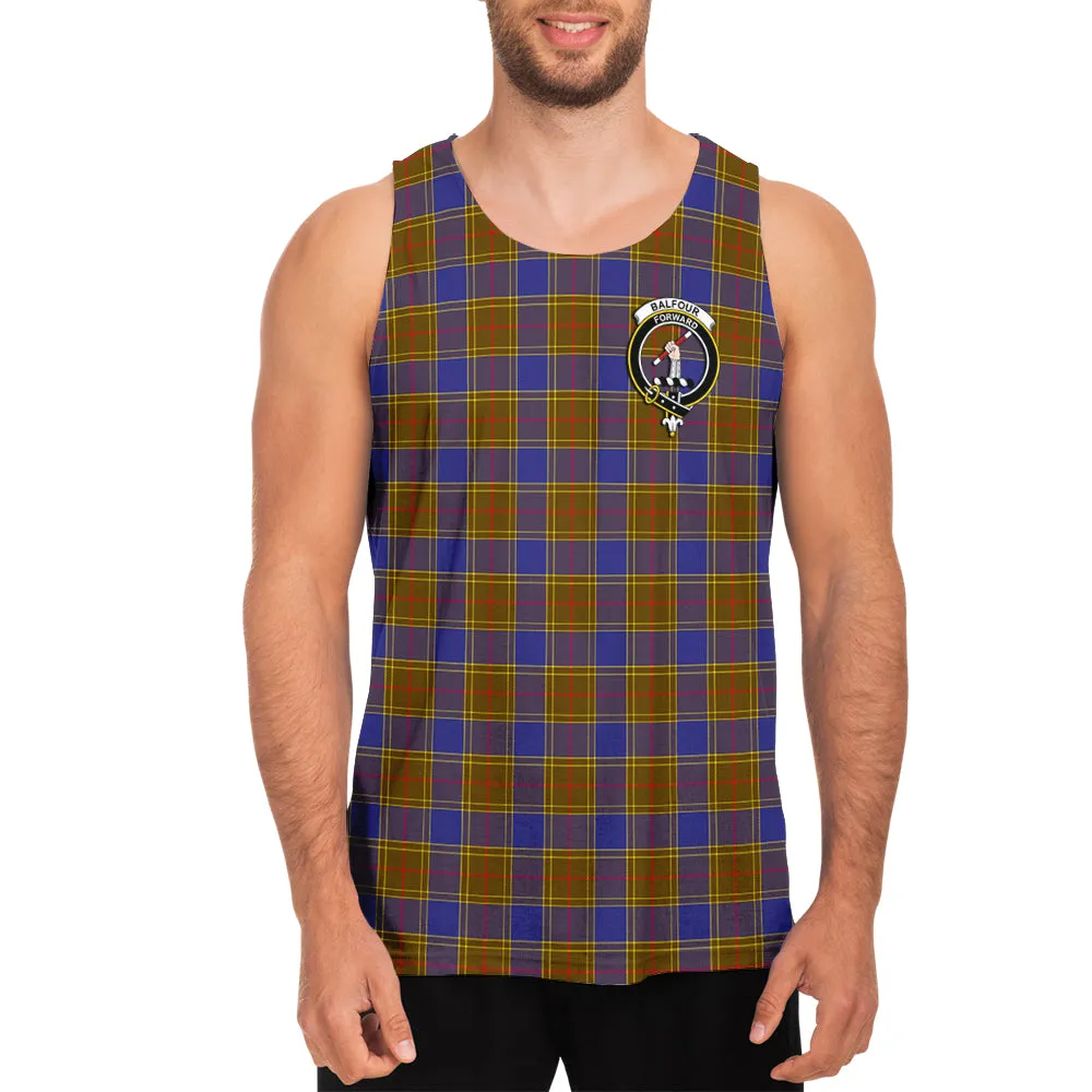 Balfour Tartan Mens Tank Top with Family Crest