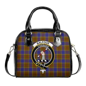 Balfour Tartan Shoulder Handbags with Family Crest