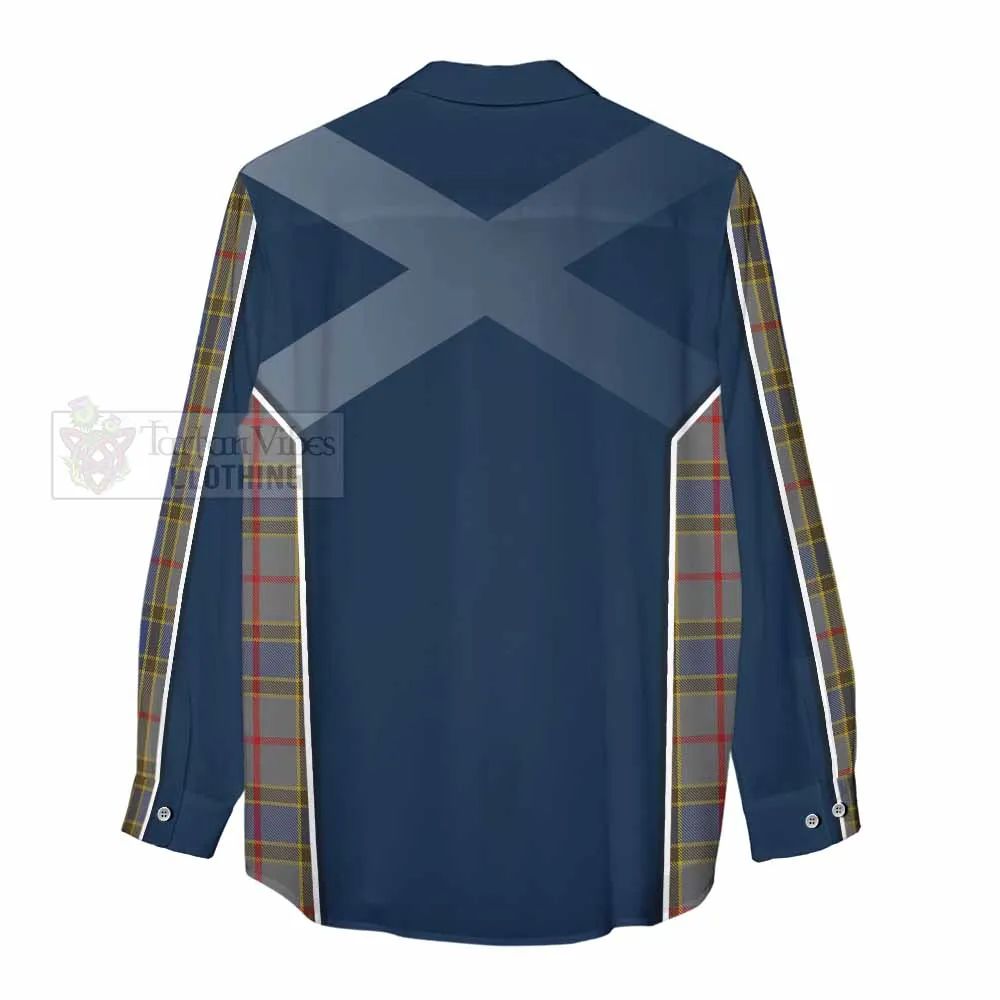 Balfour Tartan Women's Casual Shirt with Family Crest and Lion Rampant Vibes Sport Style