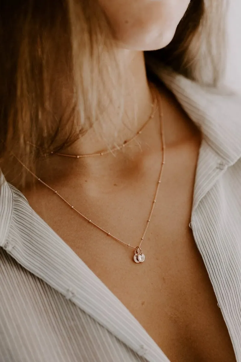 Ball Chain Necklace - Rose Gold