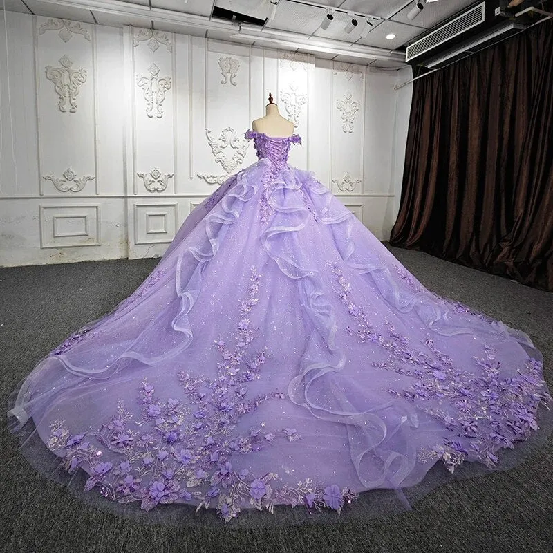 Ball Gown Quinceañera Dress 3D Flower