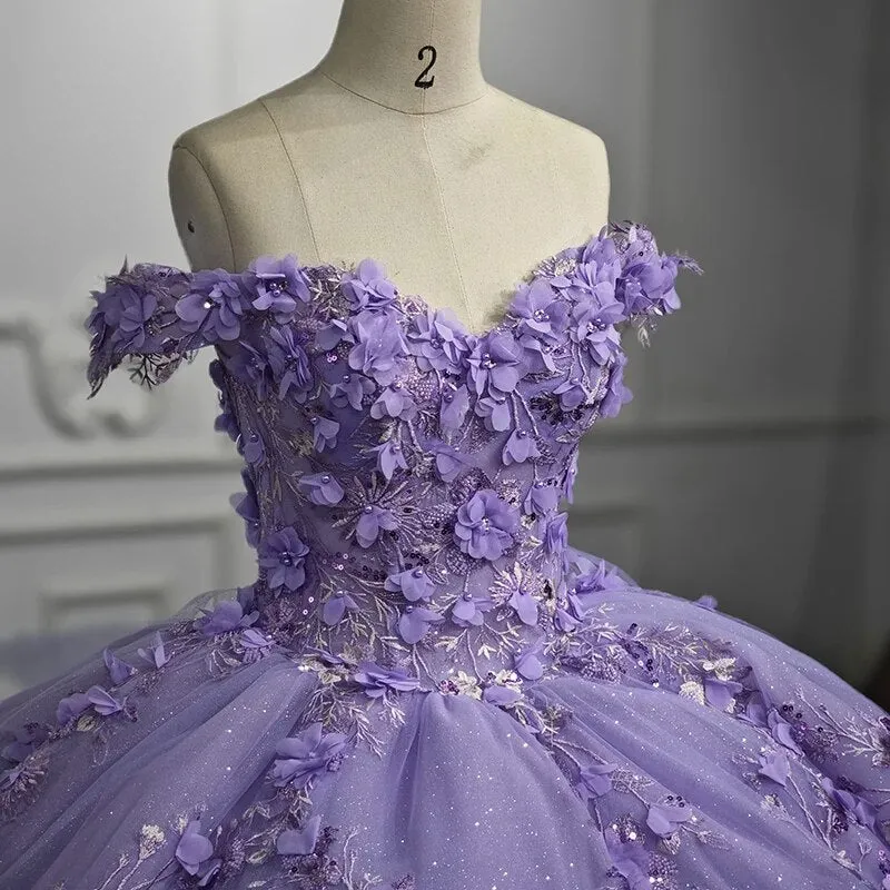 Ball Gown Quinceañera Dress 3D Flower