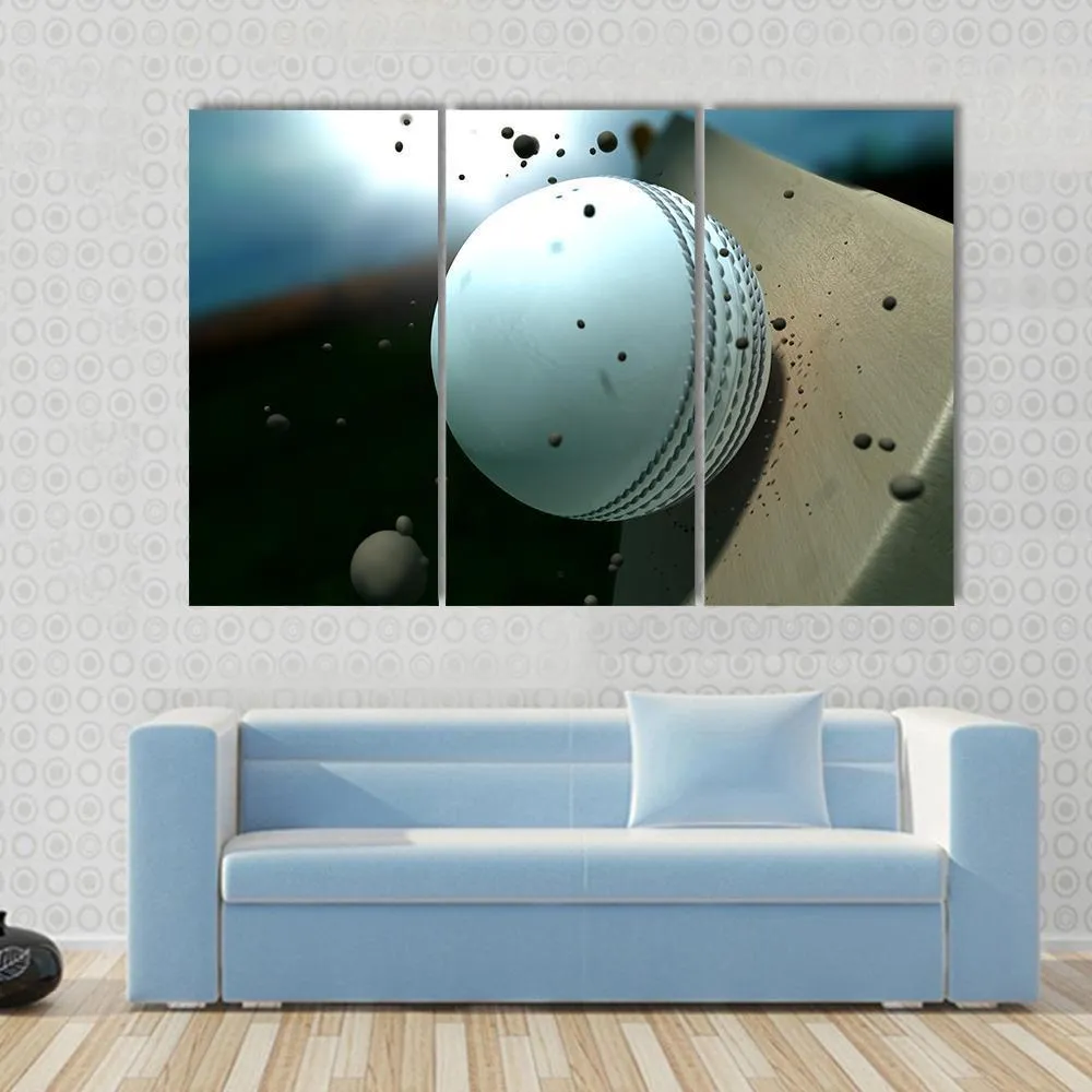 Ball Hitting Bat Canvas Wall Art