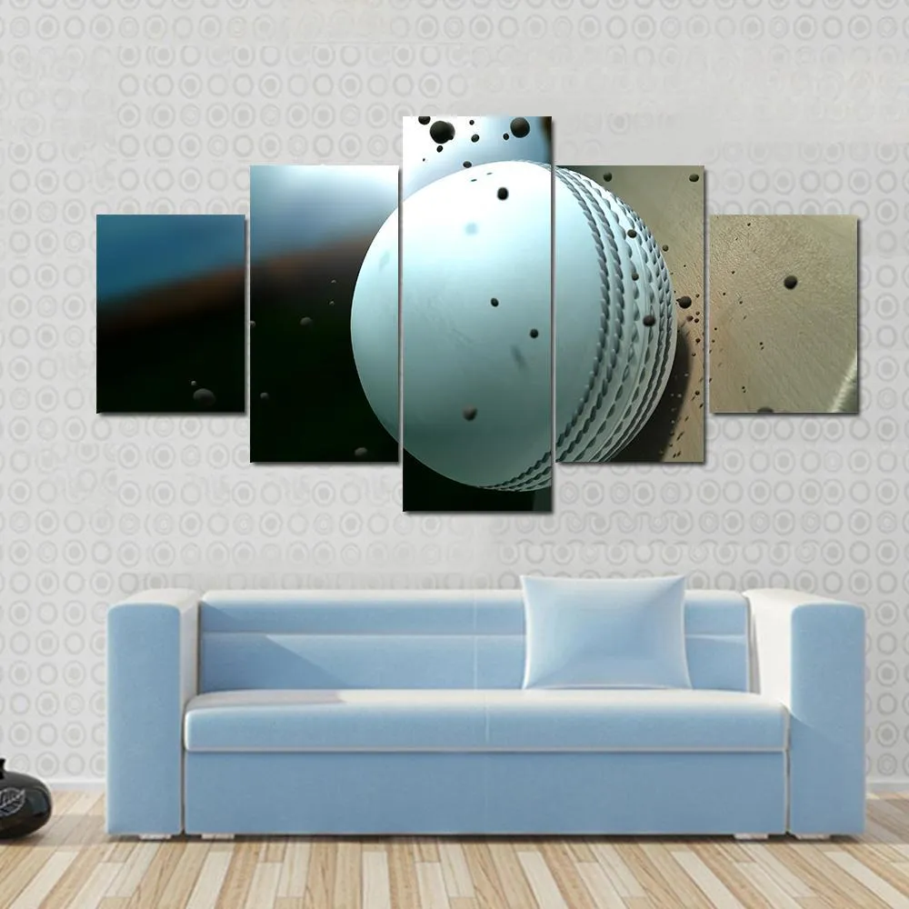 Ball Hitting Bat Canvas Wall Art