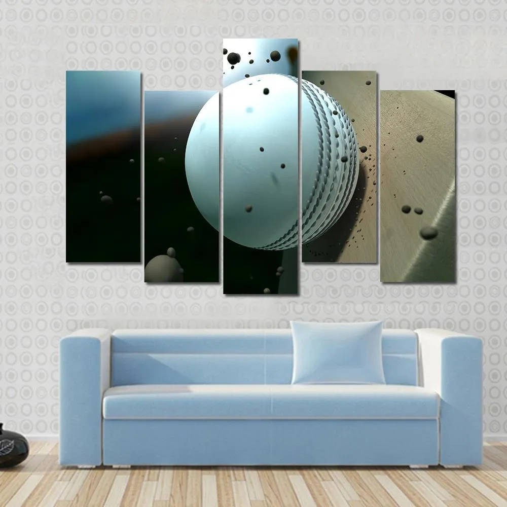 Ball Hitting Bat Canvas Wall Art