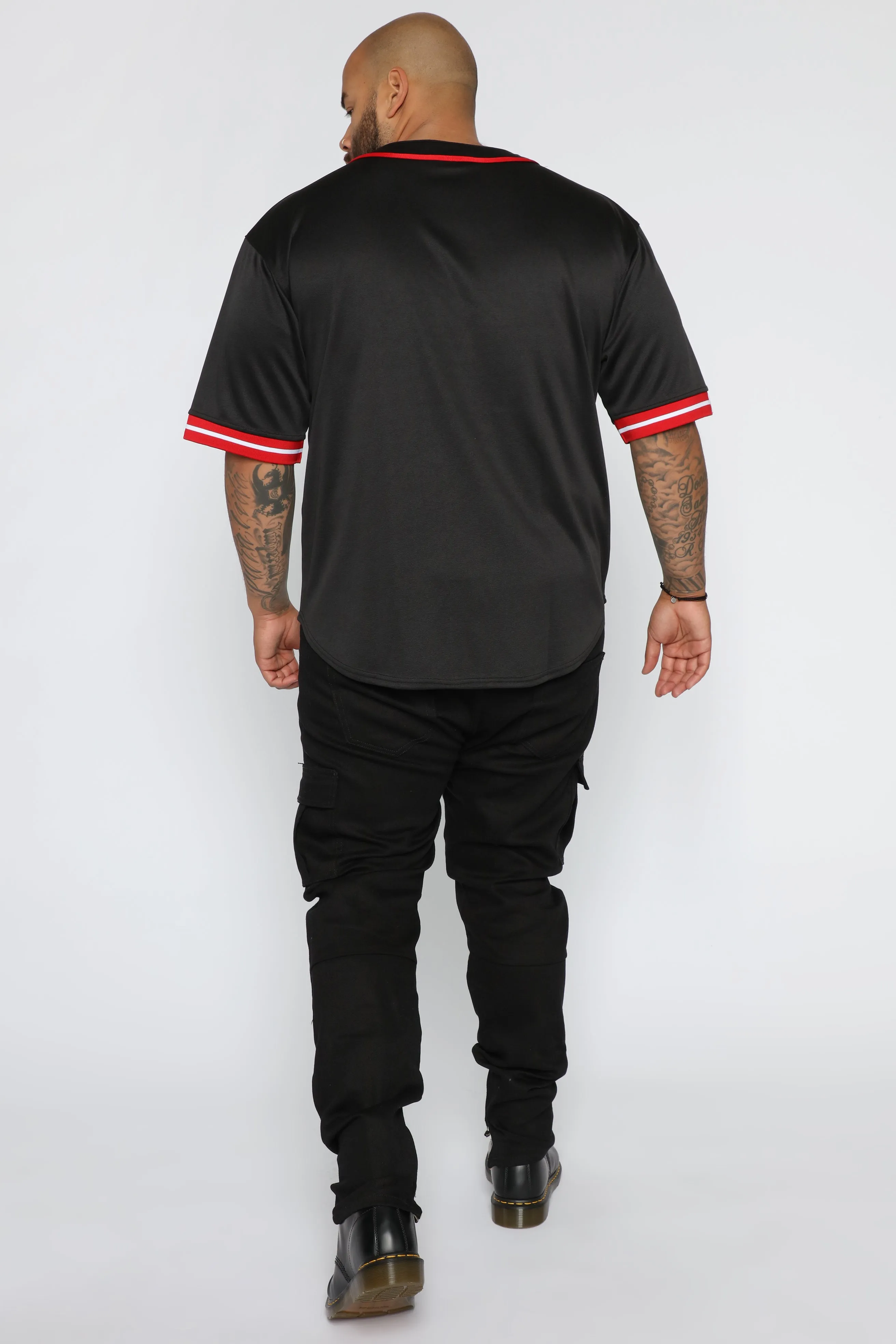 Ball Out Short Sleeve Woven Top - Black/combo