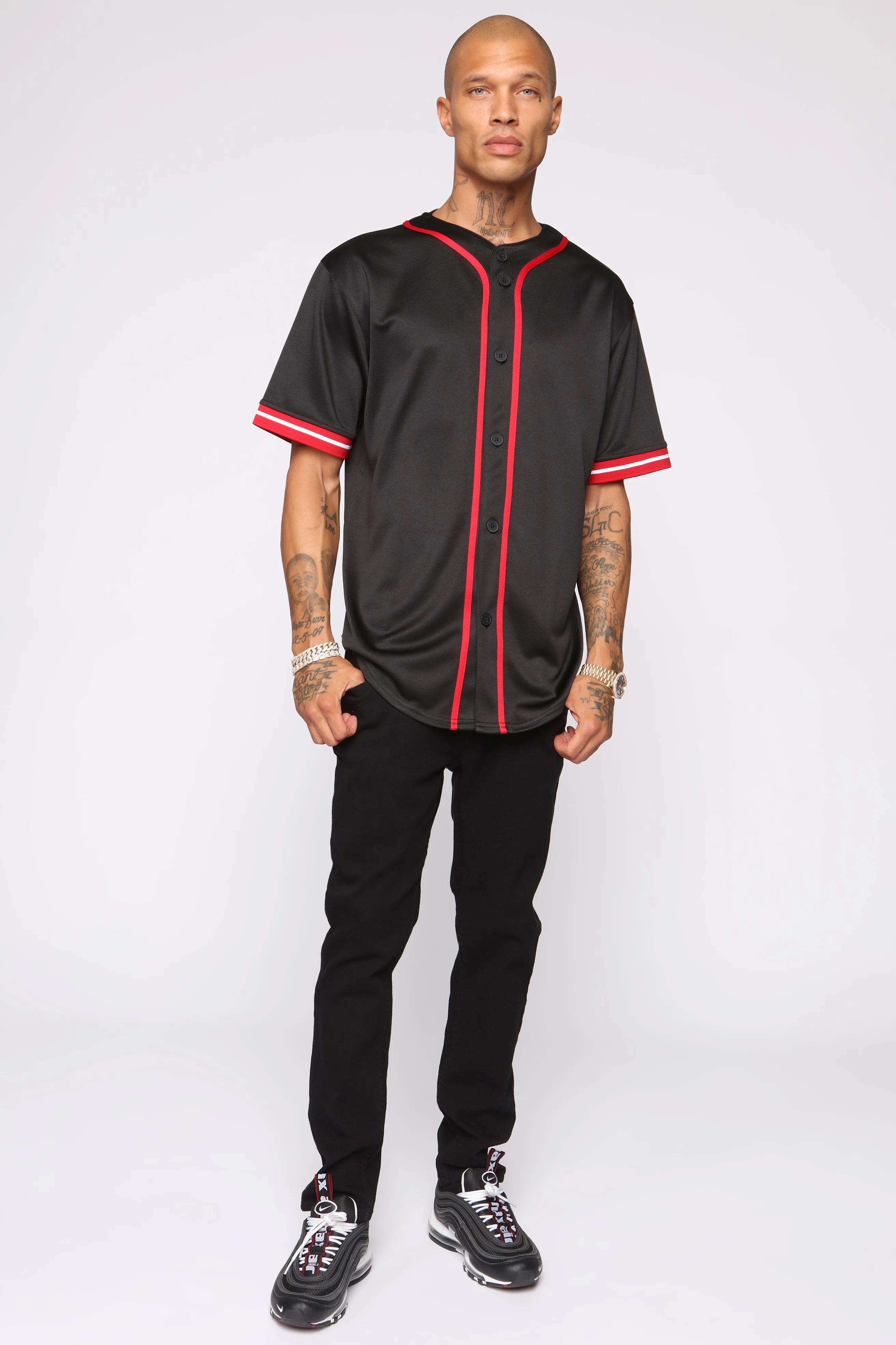 Ball Out Short Sleeve Woven Top - Black/combo