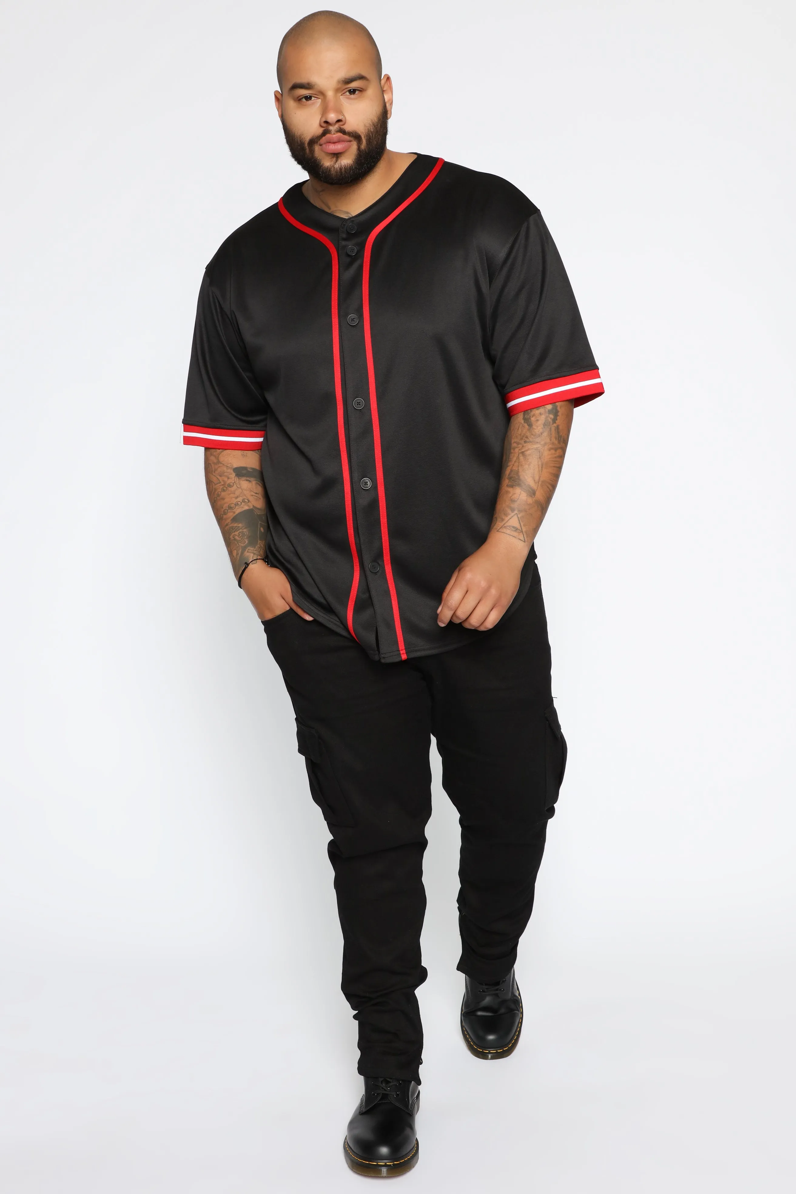 Ball Out Short Sleeve Woven Top - Black/combo