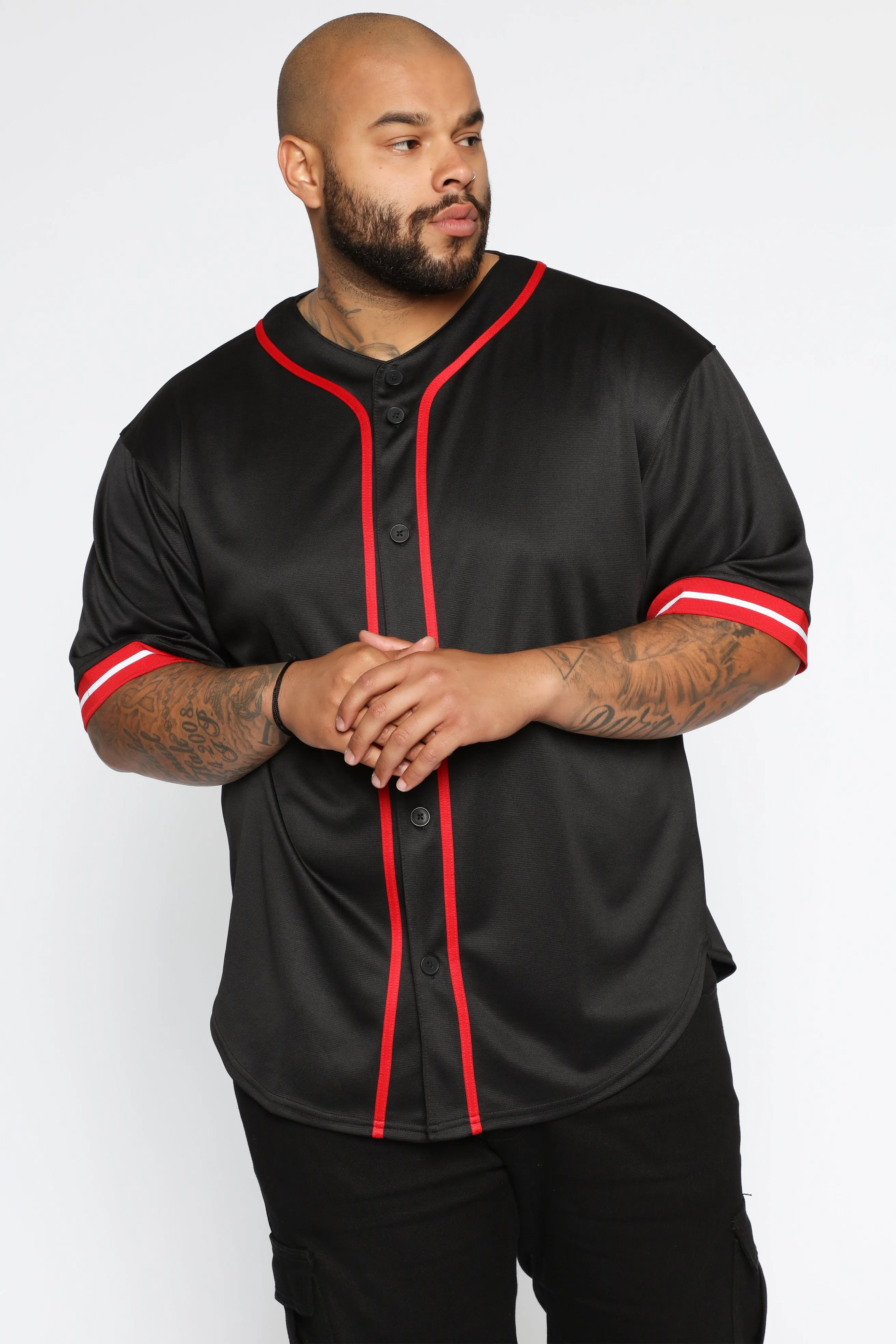 Ball Out Short Sleeve Woven Top - Black/combo