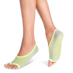 Ballerina - Grey/Lime Geo - Grip Socks