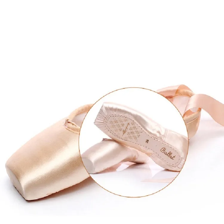 Ballet Lace Pointe Shoes Professional Flat Dance Shoes, Size: 38(Canvas)