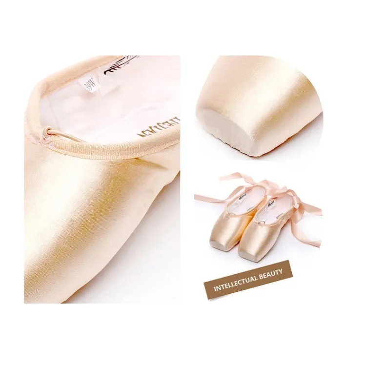 Ballet Lace Pointe Shoes Professional Flat Dance Shoes, Size: 38(Canvas)