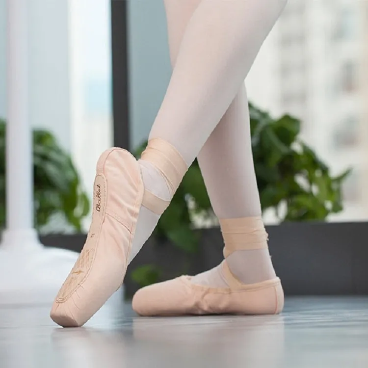 Ballet Lace Pointe Shoes Professional Flat Dance Shoes, Size: 38(Canvas)