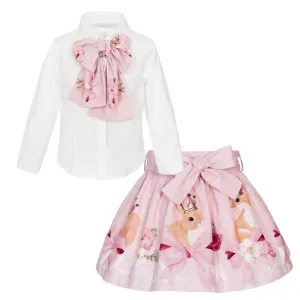 BALLOON CHIC - Squirrel  Skirt Set  - Pink