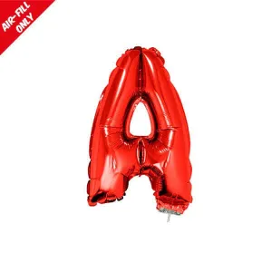 Balloon on Stick - 16" Red Letter A