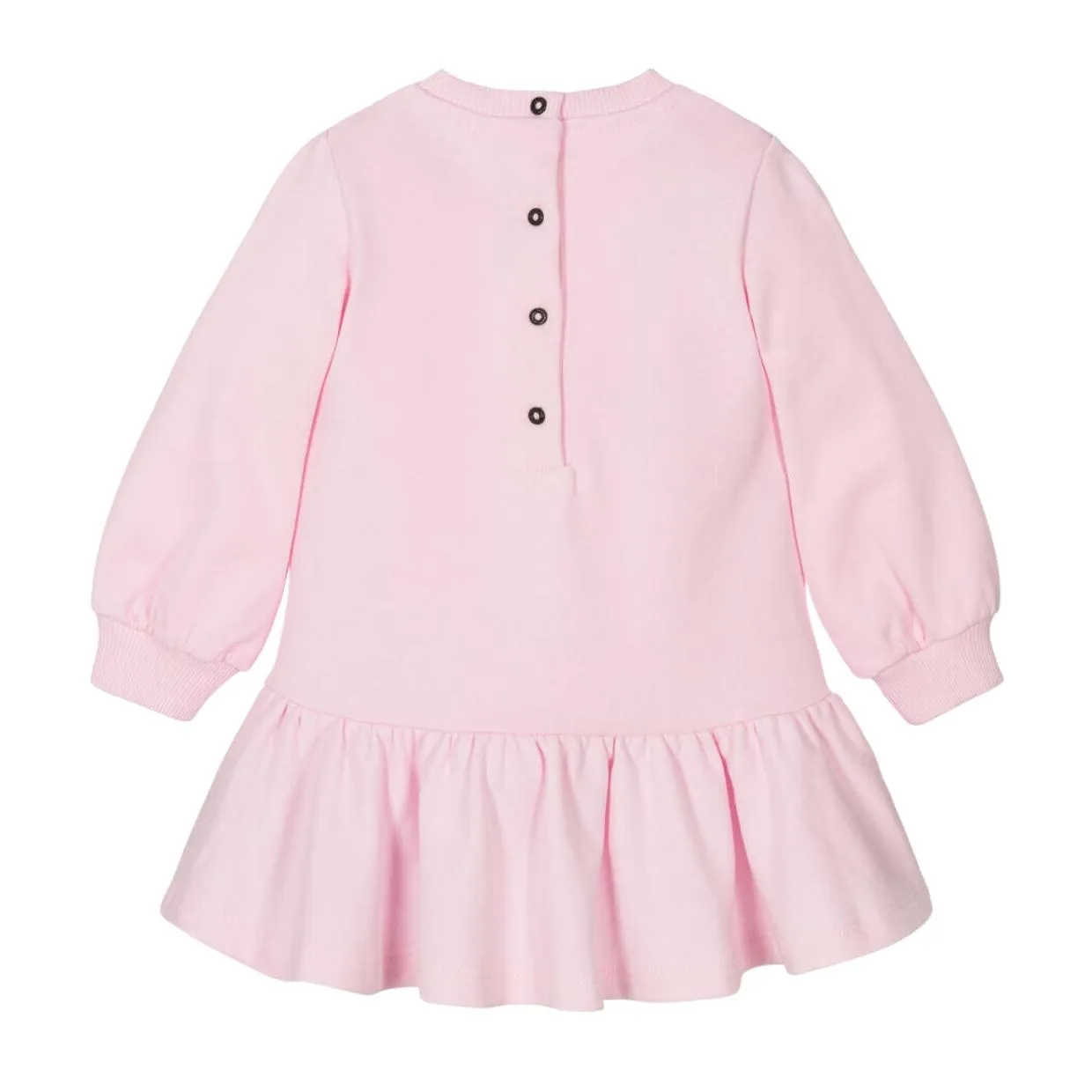 Balmain Baby Embroidered Logo Pink Sweat Dress & Bloomers Set