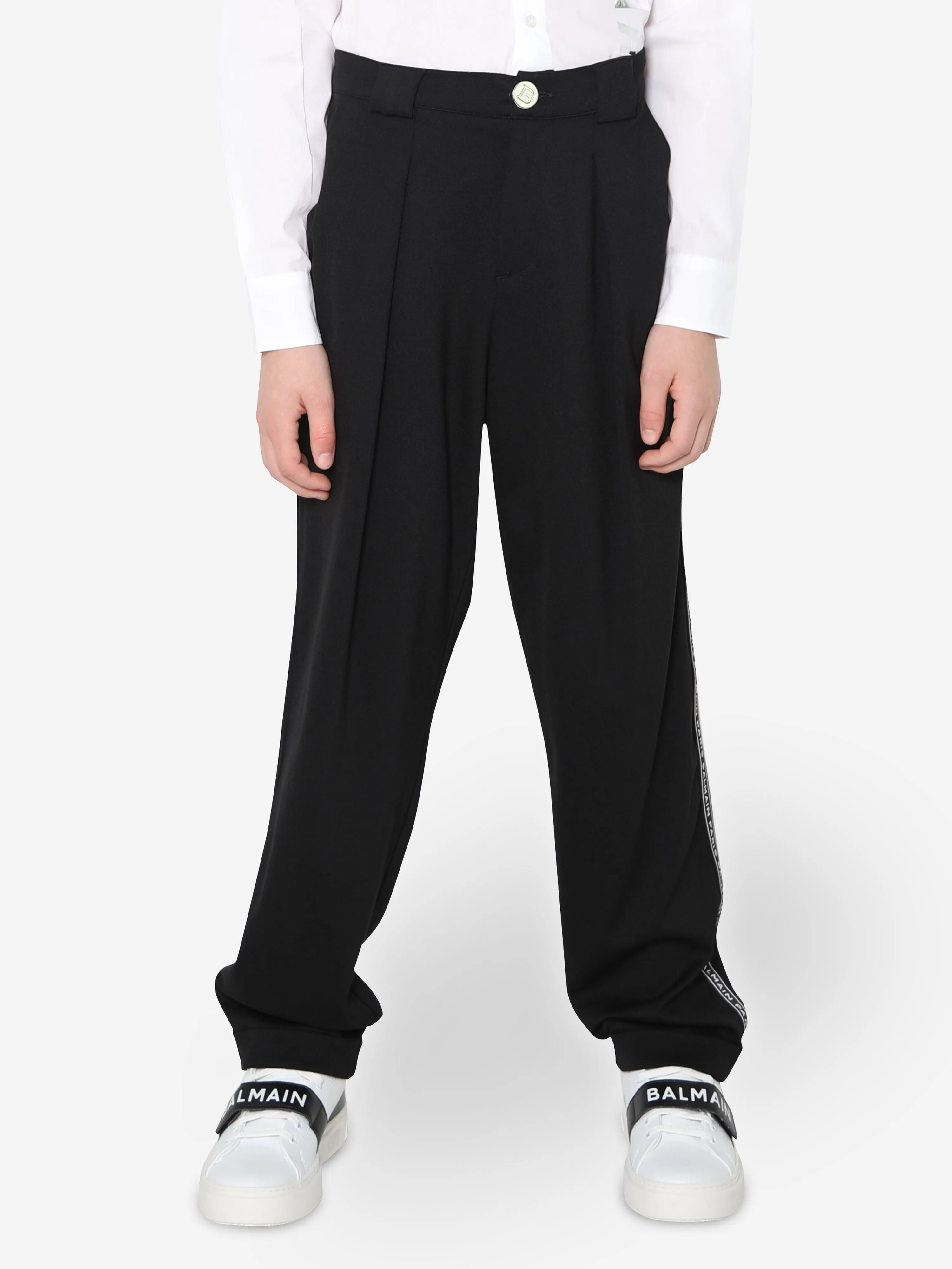 Balmain Boys Suit Trousers in Black