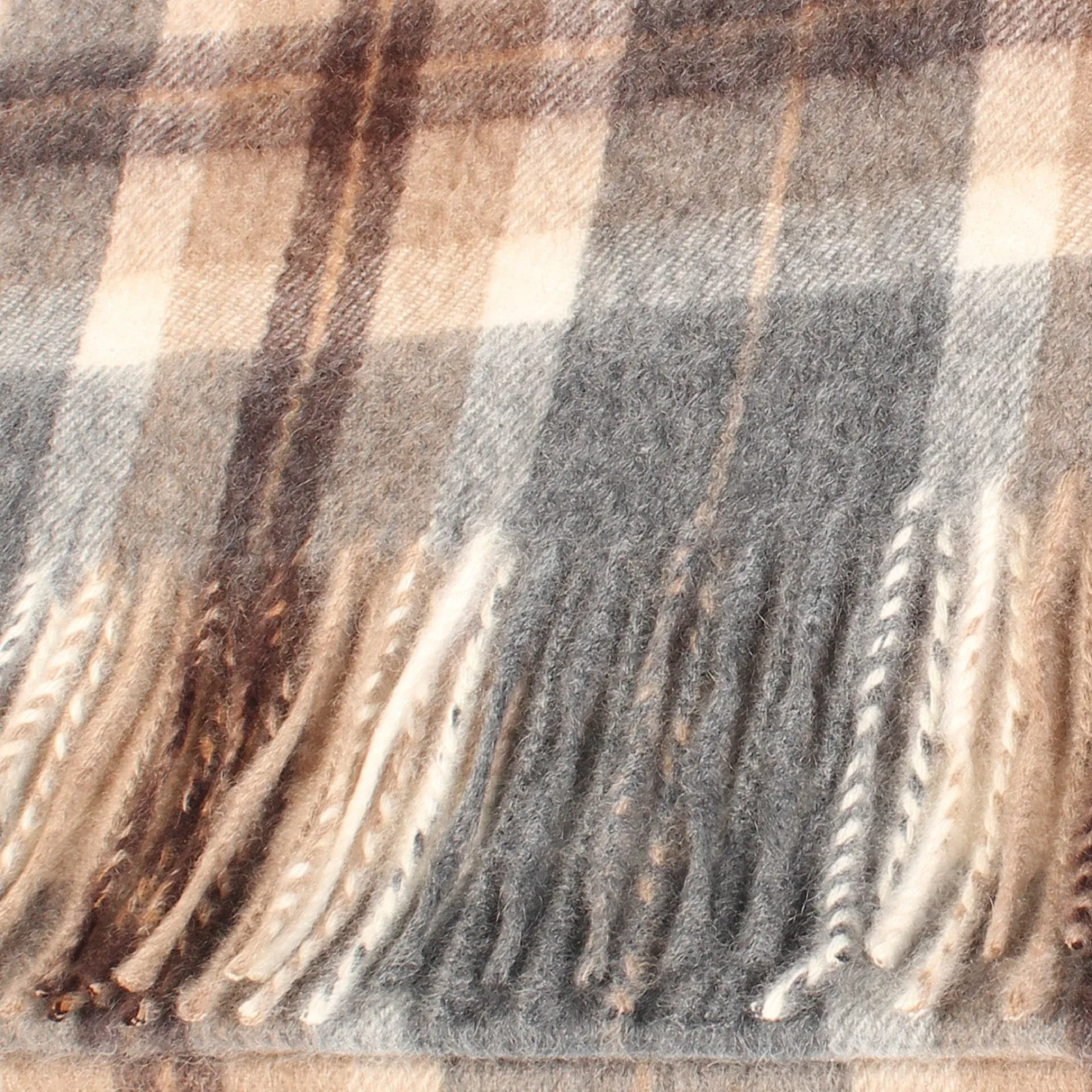 Balmoral 100% Cashmere Woven Scarf B Mclean Natural