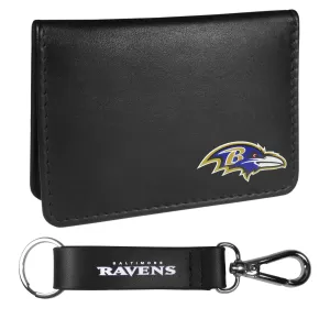 Baltimore Ravens Weekend Bi-fold Wallet & Strap Key Chain