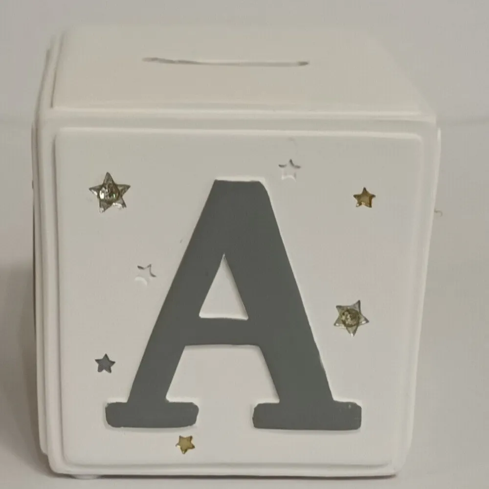 Bambino White & Grey Money Box ABC