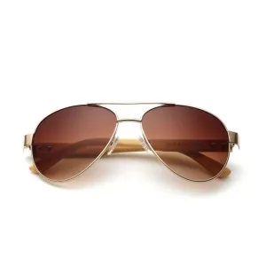 Bamboo Aviator Sunglasses- 7 Colors