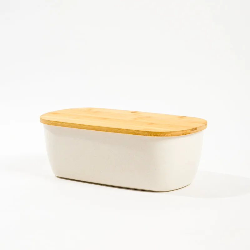 Bamboo Bread Bin - Cream