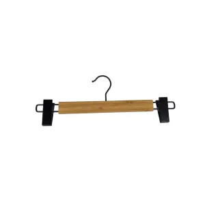 Bamboo Clip Pants Hangers 2 Pack Black