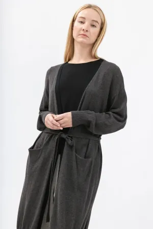 Bamboo Long length Contrast Trim Cardigan