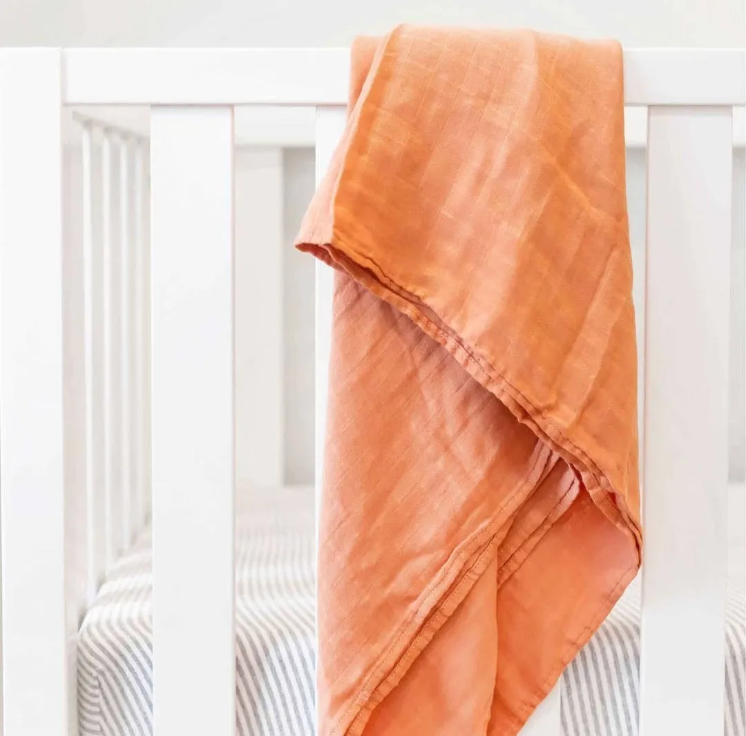 Bamboo Muslin Swaddle - Burnt Orange