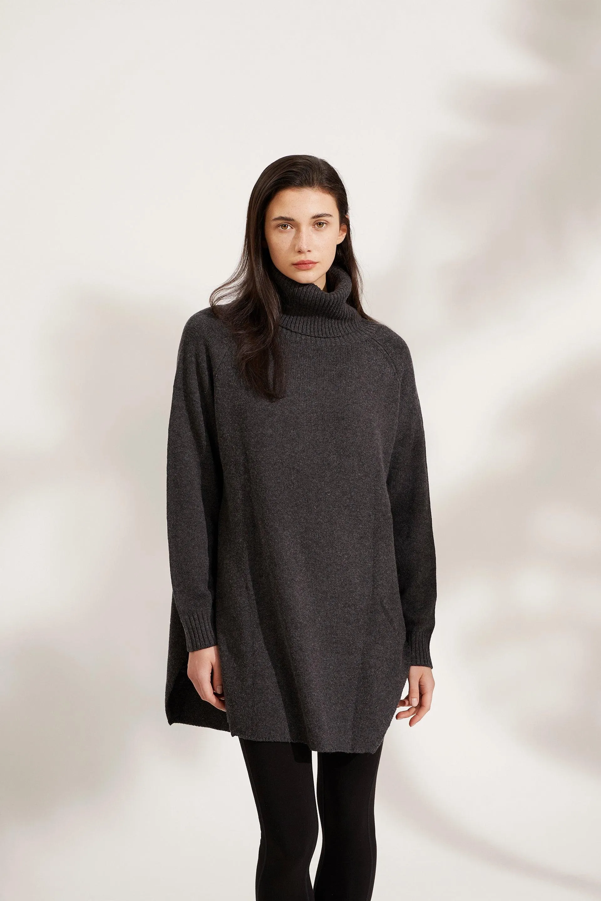 Bamboo Oversized Turtleneck Sweater