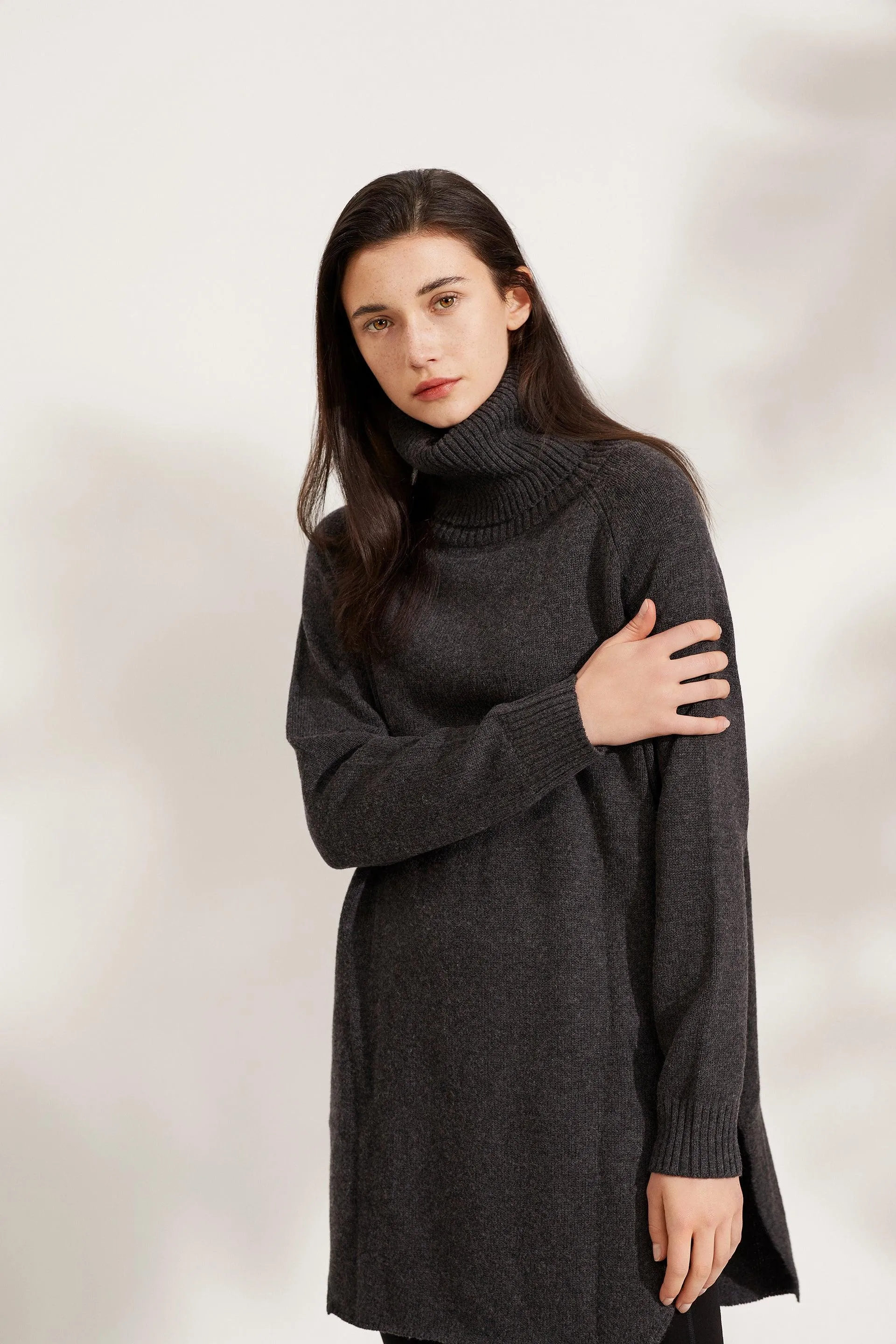 Bamboo Oversized Turtleneck Sweater