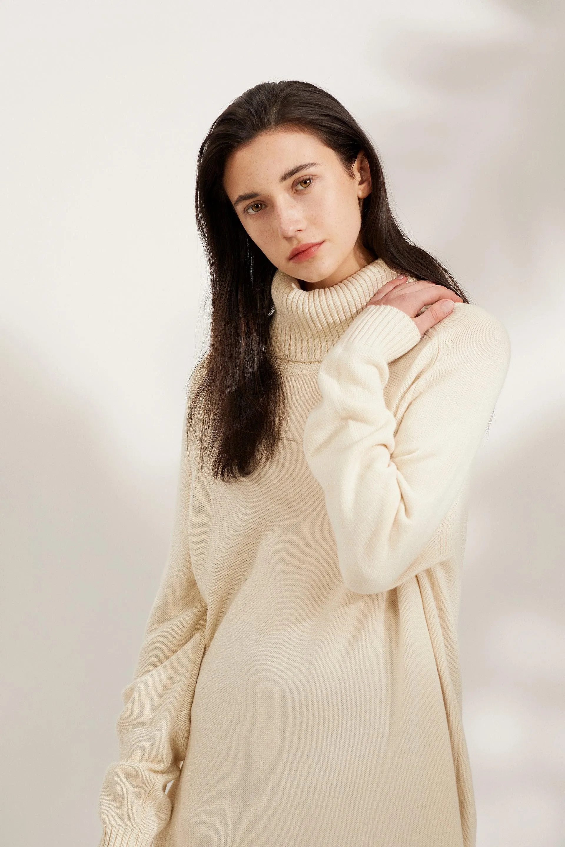 Bamboo Oversized Turtleneck Sweater