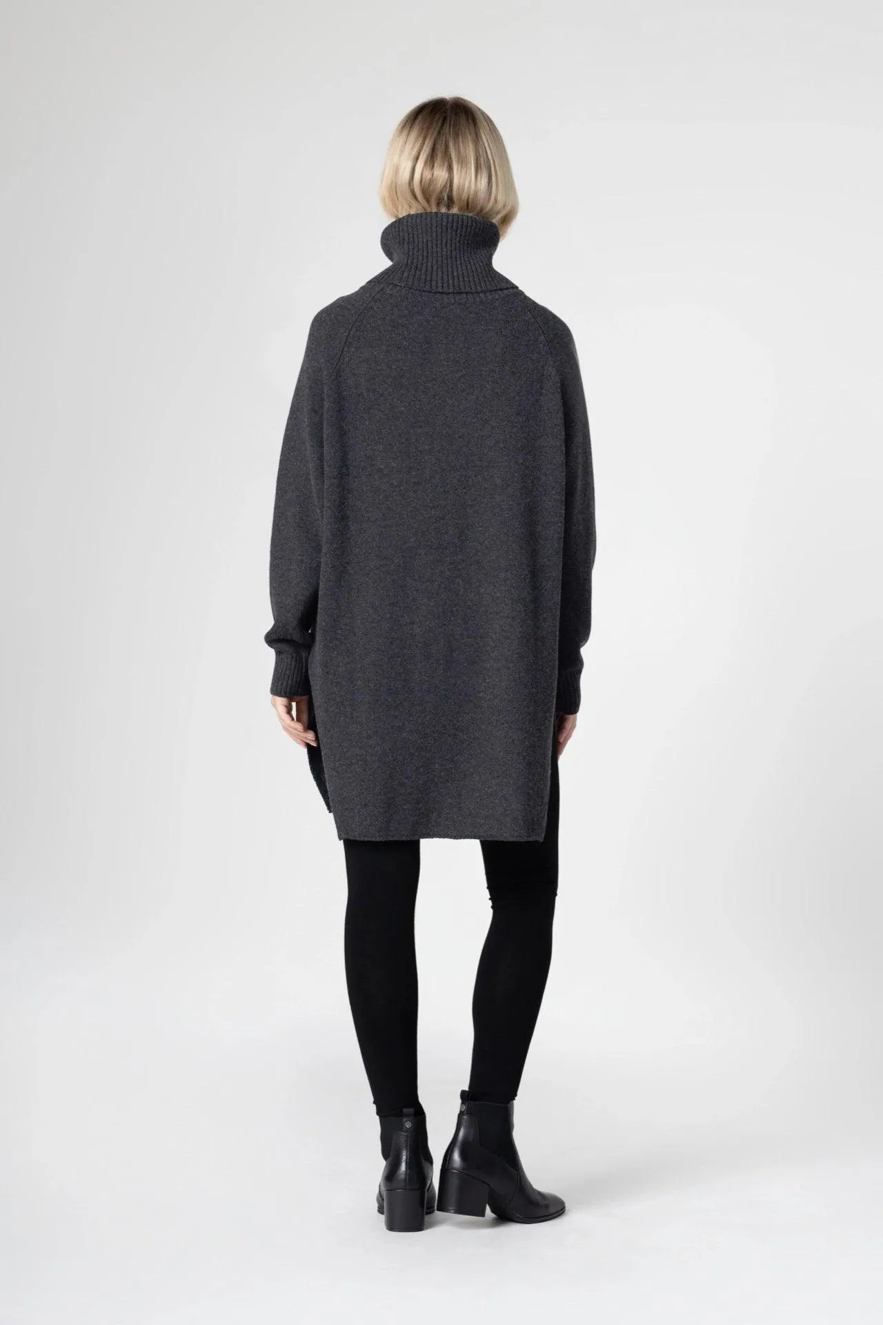 Bamboo Oversized Turtleneck Sweater