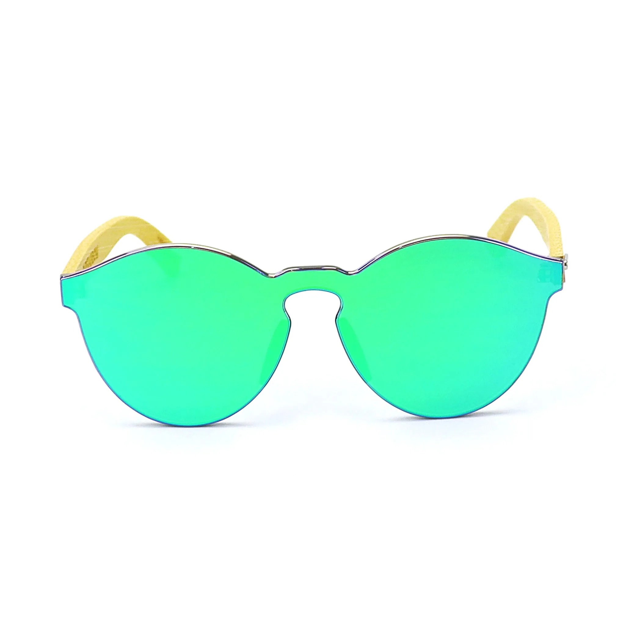 Bamboo Reflective Sunglasses - Green