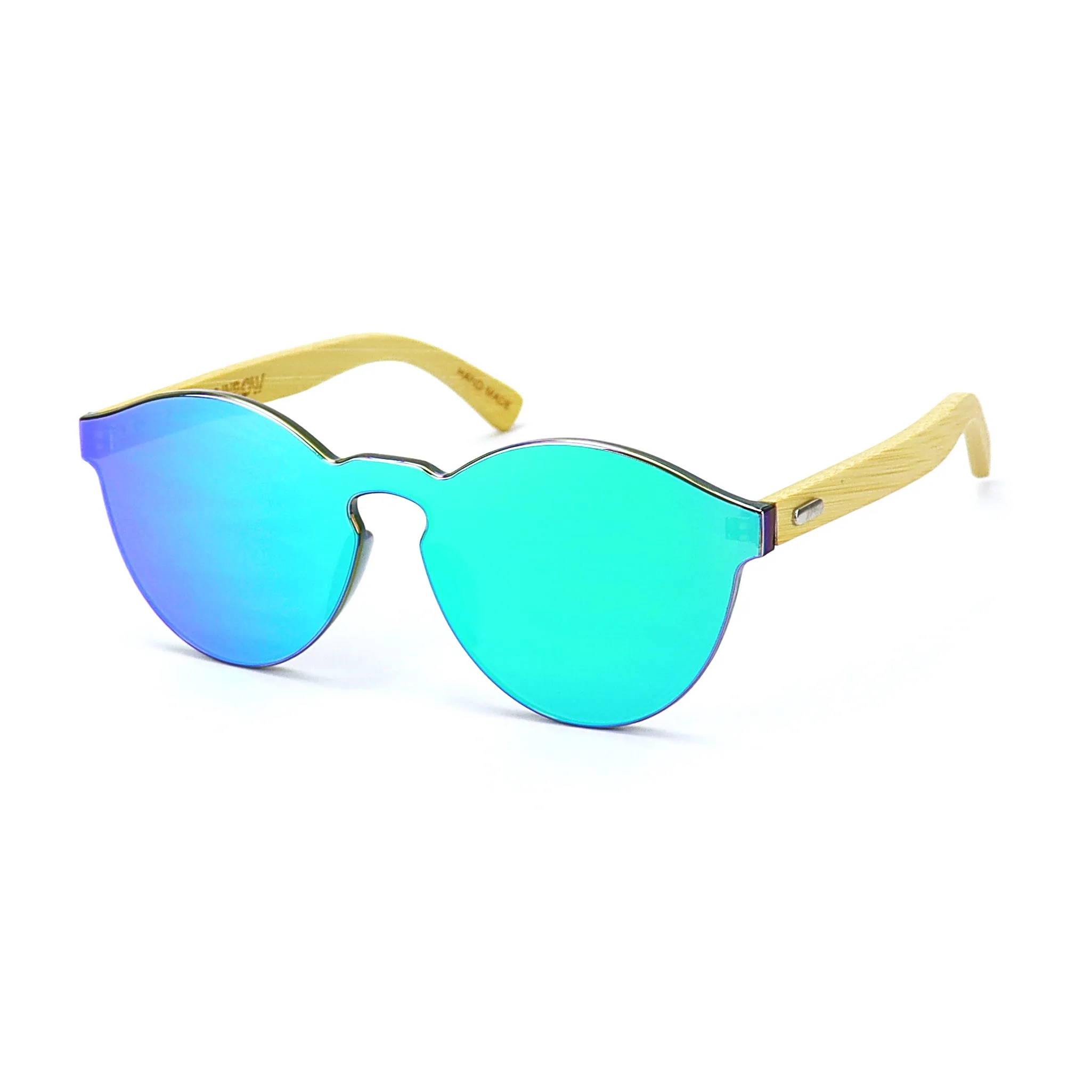 Bamboo Reflective Sunglasses - Green