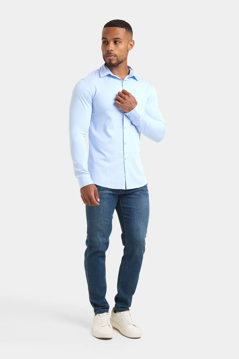 Bamboo Shirt in Pale Blue